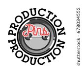color vintage pins production... | Shutterstock .eps vector #678034552