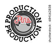 color vintage pins production... | Shutterstock . vector #684162838