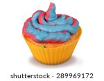 cotton candy cupcake | Shutterstock . vector #289969172
