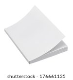 Blank Book Cover On White...