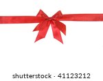 holiday red bow wrap isolated... | Shutterstock . vector #41123212
