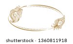 vector vintage horizontal oval... | Shutterstock .eps vector #1360811918