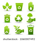 vector set of environmental  ... | Shutterstock .eps vector #1060307492