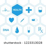 medical background with icons... | Shutterstock .eps vector #1223313028