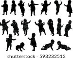 illustration with child... | Shutterstock .eps vector #593232512