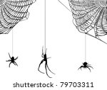 illustration with spider web... | Shutterstock .eps vector #79703311