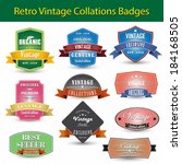 vintage retro badges and labels | Shutterstock .eps vector #184168505