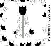 seamless  floral pattern ... | Shutterstock . vector #308062718