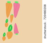 striped carrot  onion pattern . ... | Shutterstock . vector #720480208