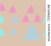 seamless pattern  of spruce... | Shutterstock .eps vector #753969148