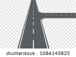 road. intersection on right.... | Shutterstock .eps vector #1086143825