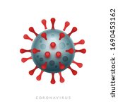 virion of coronavirus. sars cov ... | Shutterstock .eps vector #1690453162