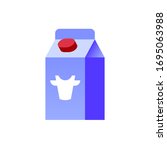 cardboard milk packaging with... | Shutterstock .eps vector #1695063988