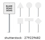 set of blank road signs | Shutterstock .eps vector #279229682