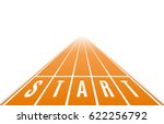 running track with inscription... | Shutterstock .eps vector #622256792
