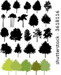 vector tree set | Shutterstock .eps vector #3618116