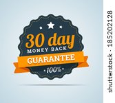 30 day money back badge. vector ... | Shutterstock .eps vector #185202128