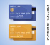 credit cards illustration. blue ... | Shutterstock .eps vector #415725835