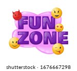 kids zone entertainment... | Shutterstock .eps vector #1676667298