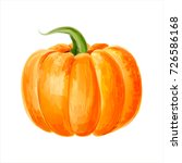 Pumpkin. Watercolor Painting On ...