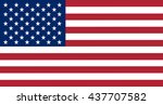 flag of the united states in... | Shutterstock . vector #437707582
