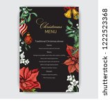 invitation card for a dinner on ... | Shutterstock .eps vector #1222523368
