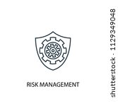 risk management concept line... | Shutterstock .eps vector #1129349048