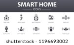 smart home simple concept icons ... | Shutterstock .eps vector #1196693002