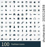 fashion icons vector set | Shutterstock .eps vector #203212858