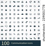 communication icons vector set | Shutterstock .eps vector #239001778