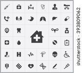 simple medical icons set.... | Shutterstock .eps vector #393809062