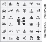 simple network icons set.... | Shutterstock .eps vector #393809788