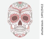 day of the dead colorful skull... | Shutterstock .eps vector #149125412