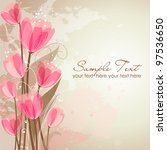 romantic flower background | Shutterstock .eps vector #97536650
