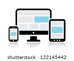 responsive design for web ... | Shutterstock .eps vector #122145442