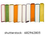 stack of books on a white... | Shutterstock . vector #682962805