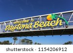 A Welcome Sign In Daytona Beach ...