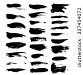 textured black strokes isolated ... | Shutterstock .eps vector #337454072
