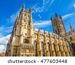 High dynamic range HDR The Canterbury Cathedral in Kent England UK