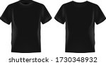 black male t shirt realistic... | Shutterstock .eps vector #1730348932