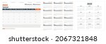 calendar planner 2022 in german ... | Shutterstock .eps vector #2067321848
