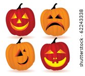 vector halloween pumpkins | Shutterstock .eps vector #62243338