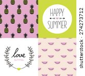 seamless colorful summer... | Shutterstock .eps vector #274273712