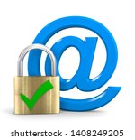 3d illustration email password... | Shutterstock . vector #1408249205