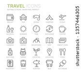 collection of travel line icons.... | Shutterstock .eps vector #1357446305