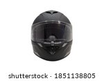 black motorcycle helmet isolated on white background