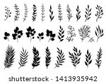 set of tree branches ... | Shutterstock . vector #1413935942