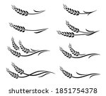 black isolated spikes icon food ... | Shutterstock . vector #1851754378