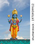 Hindu God Perumal Statue On...