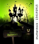 scary castle in the woods  ... | Shutterstock .eps vector #154193915